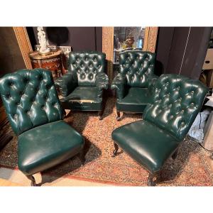 Padded Living Room In Moleskin