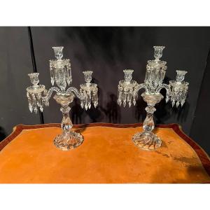 Pair Of Important Baccarat Crystal Candelabra