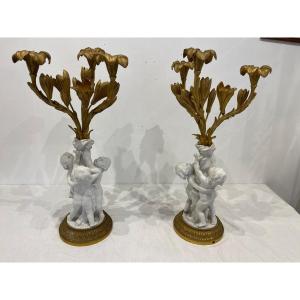 Pair Of Louis XV Style Candelabra
