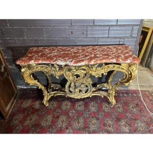 Important Regency Style Golden Wood Console (154cm)