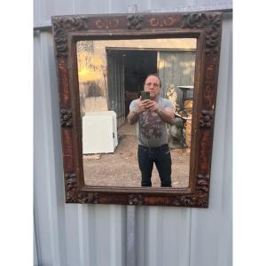 Paper Mache Mirror In The Spirit Of The 17th Century