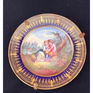 Sevres Porcelain Plate Marked Gg