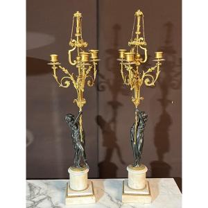 Pair Of Directoire Period Candelabra 