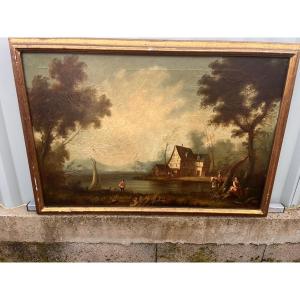Animated Scene Painting From The End Of The 18th Century