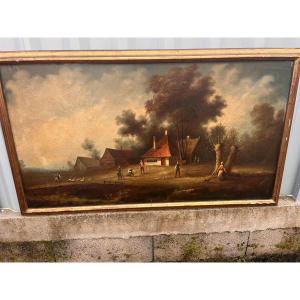 18th Century Animated Scene Painting 