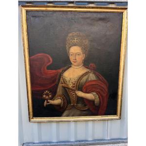 Portrait Of An Elegant 18th Century (101/87cm)