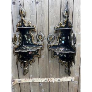 Pair Of Napoleon III Shelves 