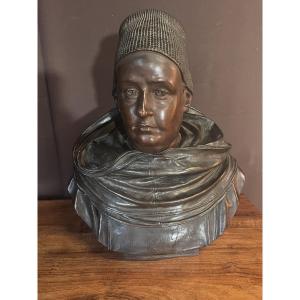 Terracotta Bust In The Spirit Of The Middle Ages