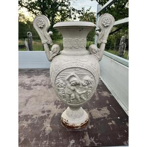 19th Century Cast Iron Vase 