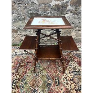 Serving Table In Imitation Bamboo Wood 