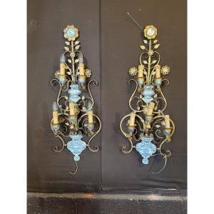 Important Pair Of Wall Lights From Maison Bagués (102cm)
