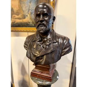 Important Bronze Bust Of Jules Blanchard (1832-1916)