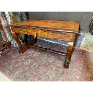 Early 19th Century Flame Mahogany Flat Desk 