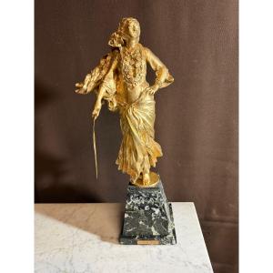 Antonin Mercié (1845-1916) Orientalist Bronze, Art Nouveau 