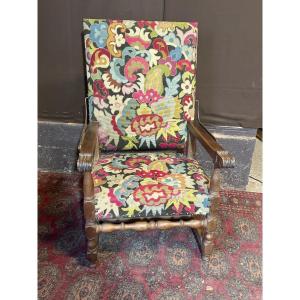 Louis XIII Armchair With Ratchet Mechanism 