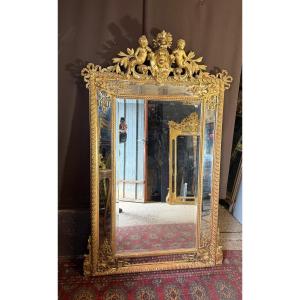 Mirror With Closed Panel, 19th Century 