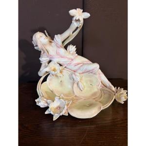 Large Art Nouveau Porcelain Bowl