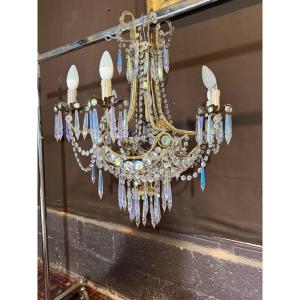Six-light Chandelier With 19th-century Pendants