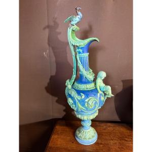 Edmond Lachenal (1855-1948) Large Art Nouveau Ewer