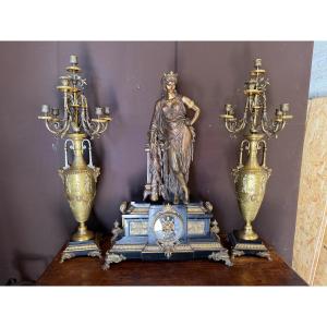 Monumental Mantelpiece By Henri Dumaige(1830-1898)