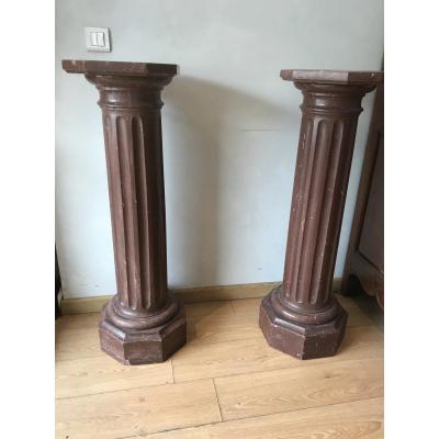 Pair Of Ceramic Columns