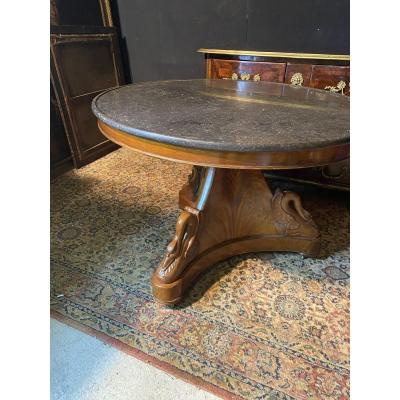 Swan Neck Mahogany Pedestal Table