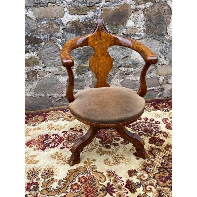 19th Century English Office Chair Chippendalle Style