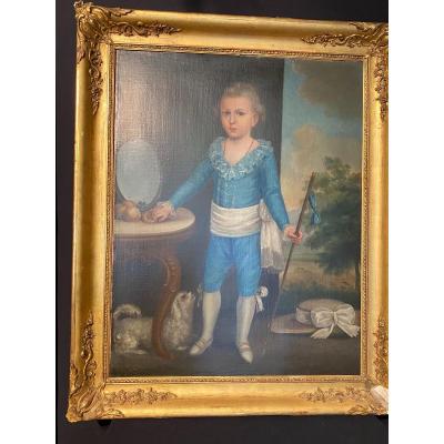 Portrait Of Young Boy Late 18th Century