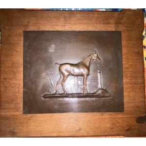 Horse Bronze Plaque 1928 St Lo