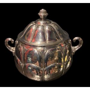 Important Tureen In Silver Metal Secession Germany