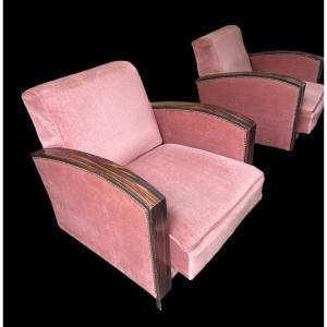 Pair Of Art Deco Club Armchairs To Restore