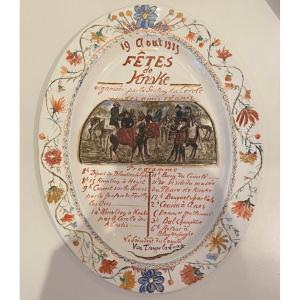 Humorous Earthenware Dish From Knokke 1885 Unique Handmade Decor Boch 