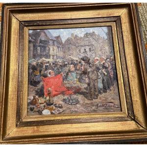 The Flea Market In Brittany Oswald Poreau 1936
