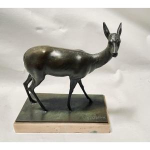 Animal Bronze - Signed Clemente Bertolini - Size 12x24x25cm