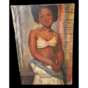 Young Mixed-race Girl Pierre-ernest Kolh Painter From Monaco