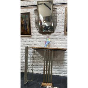 Rare Art Deco Set  Iron Nickel Patina