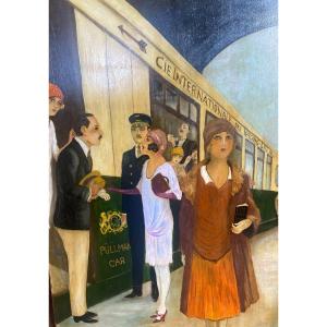 Copy Of The Famous Poster Compagnie Des Wagons-lits Marie Bauweraerts