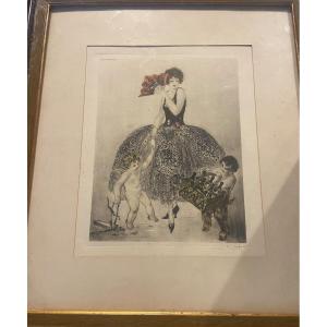 Engraving By Louis Icard On Champagne Alaya 