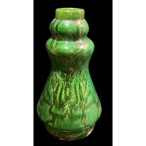  Art Nouveau Vase In Earthenware Germany? Unique