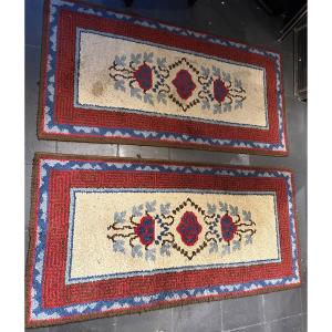 Pair Of Art Deco Carpets Inspired China Belgian Production