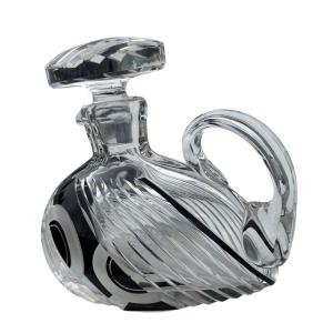 Rare Carafe By Karl Panda Art Deco Crystal 