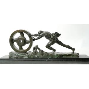 The Effort Ganu Gantcheff Bulgarian Sculptor In Paris 