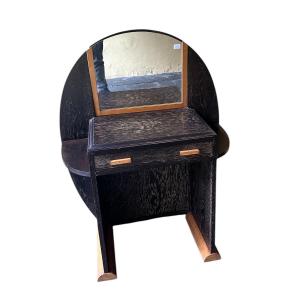 Art Deco Child's Dressing Table In Whitewashed Wood