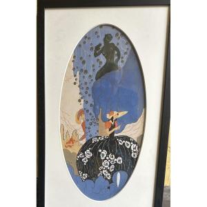 The Beauty And The Voyeuristic Harlequin Georges Barbier