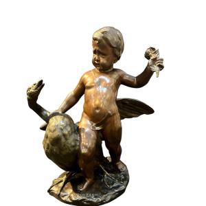 The Child And The Goose By Léon Bureau 