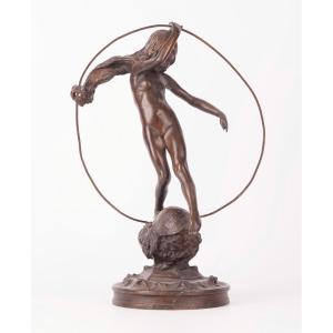 The Boy With The Hoop By Anders Olson, Swedish School 