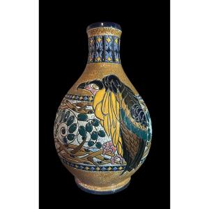 Art Deco Eagle Vase Amphora Teplitz