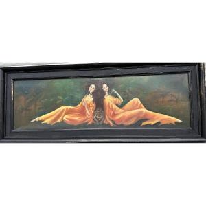 A Surreal Painting Of Two Women (rivals)
