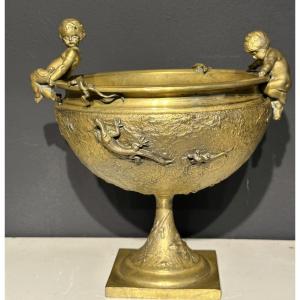 Cup With Cherubs And Lizards Auguste De Wever