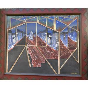 Times Square By Pierre Tilot, A Belgian Surrealist And Humorous School 